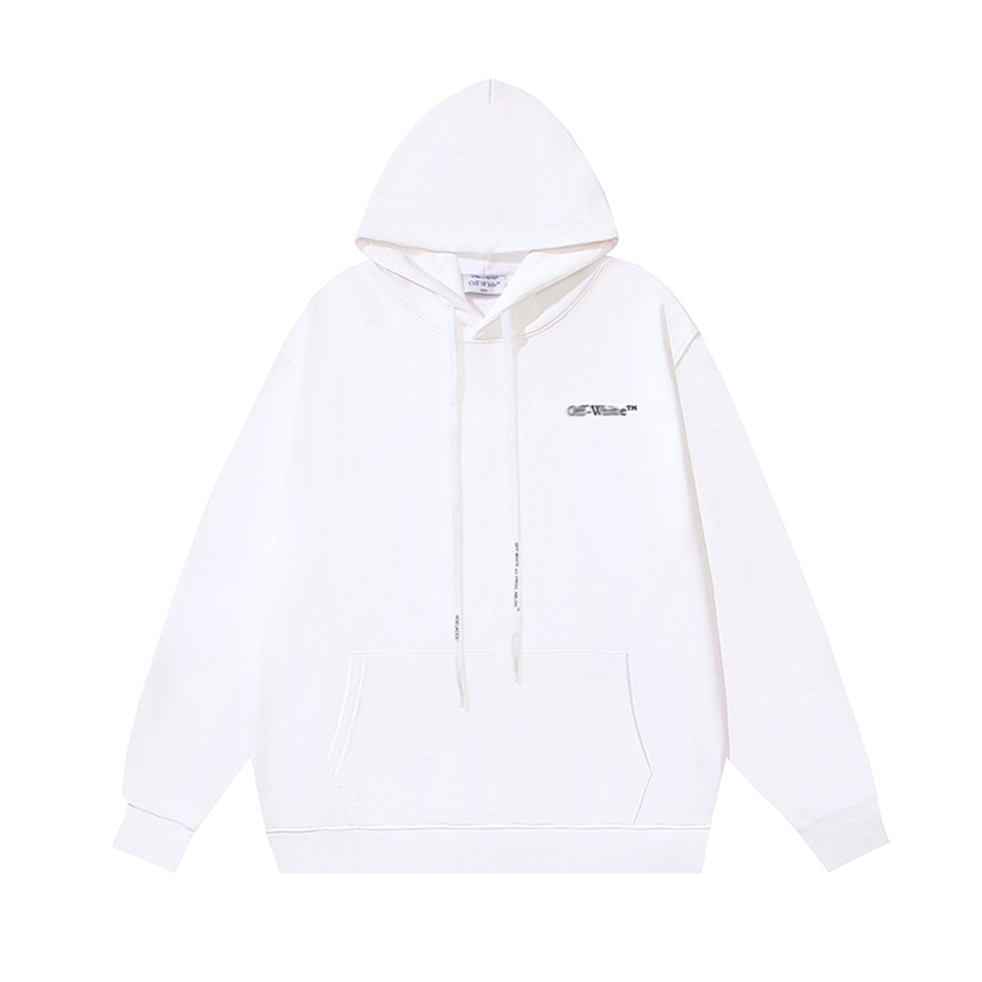 OFF-WHITELogo Print Hoodie - Premium Cotton Color Block Streetwear