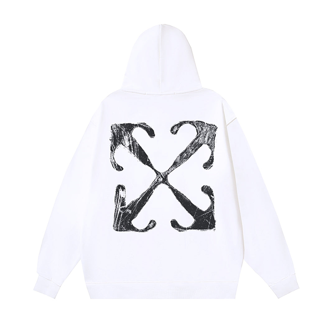 OFF-WHITELogo Print Hoodie - Premium Cotton Color Block Streetwear