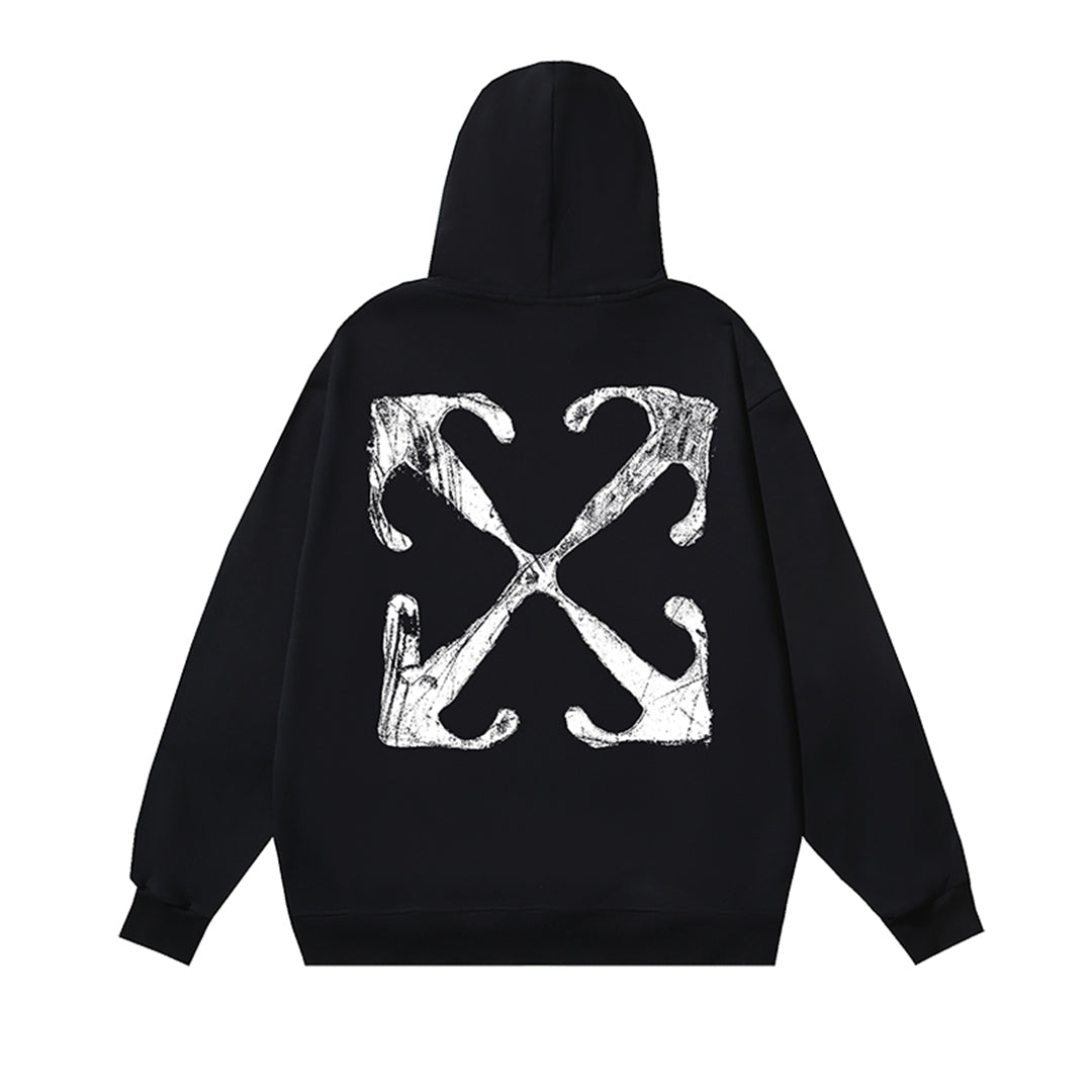 OFF-WHITELogo Print Hoodie - Premium Cotton Color Block Streetwear