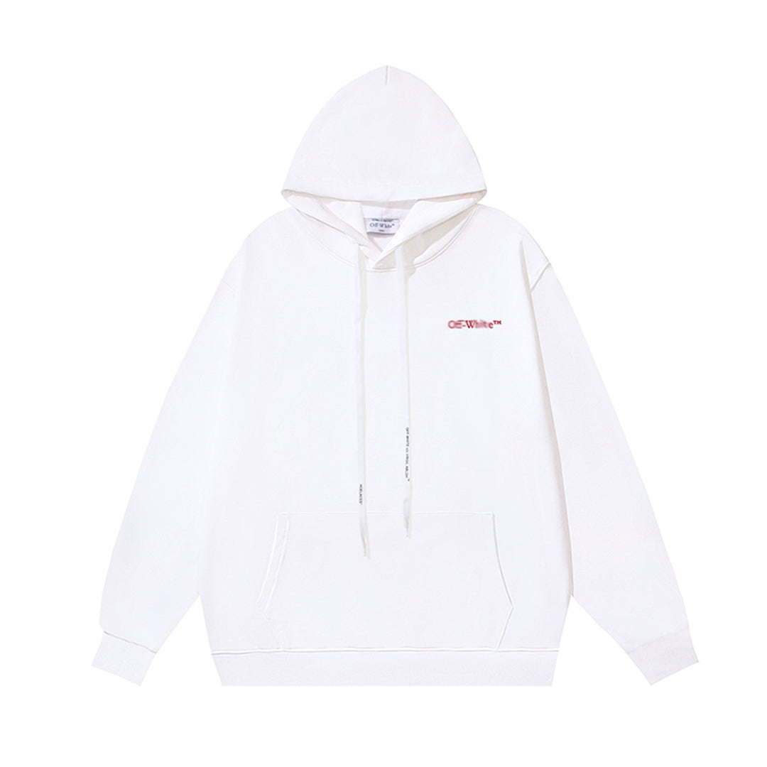 OFF-WHITELogo Print Hoodie - Premium Cotton Color Block Streetwear