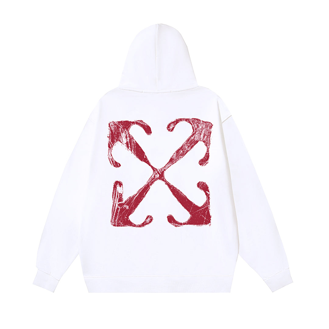 OFF-WHITELogo Print Hoodie - Premium Cotton Color Block Streetwear