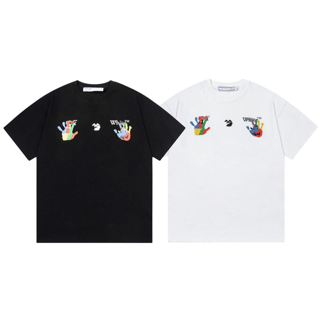 OFF-WHITEArrow Logo Cotton T-Shirt - Neutral Tones Collection