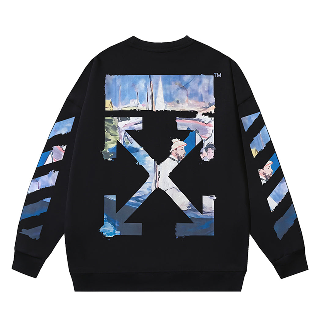 OFF-WHITELogo Print Sweatshirt - Premium Cotton Casual Streetwear