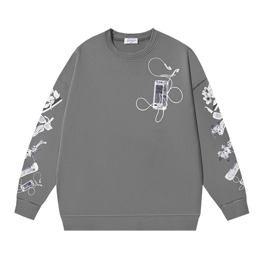 OFF-WHITELogo Print Sweatshirt - Premium Cotton Streetwear Essential