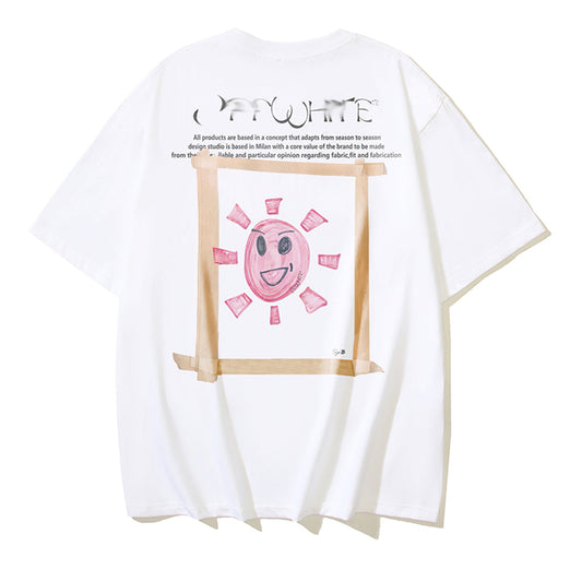 OFF-WHITE Sun Print Cotton T-Shirt
