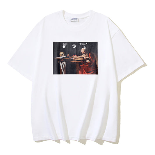OFF-WHITEJesus Print Cotton T-Shirt