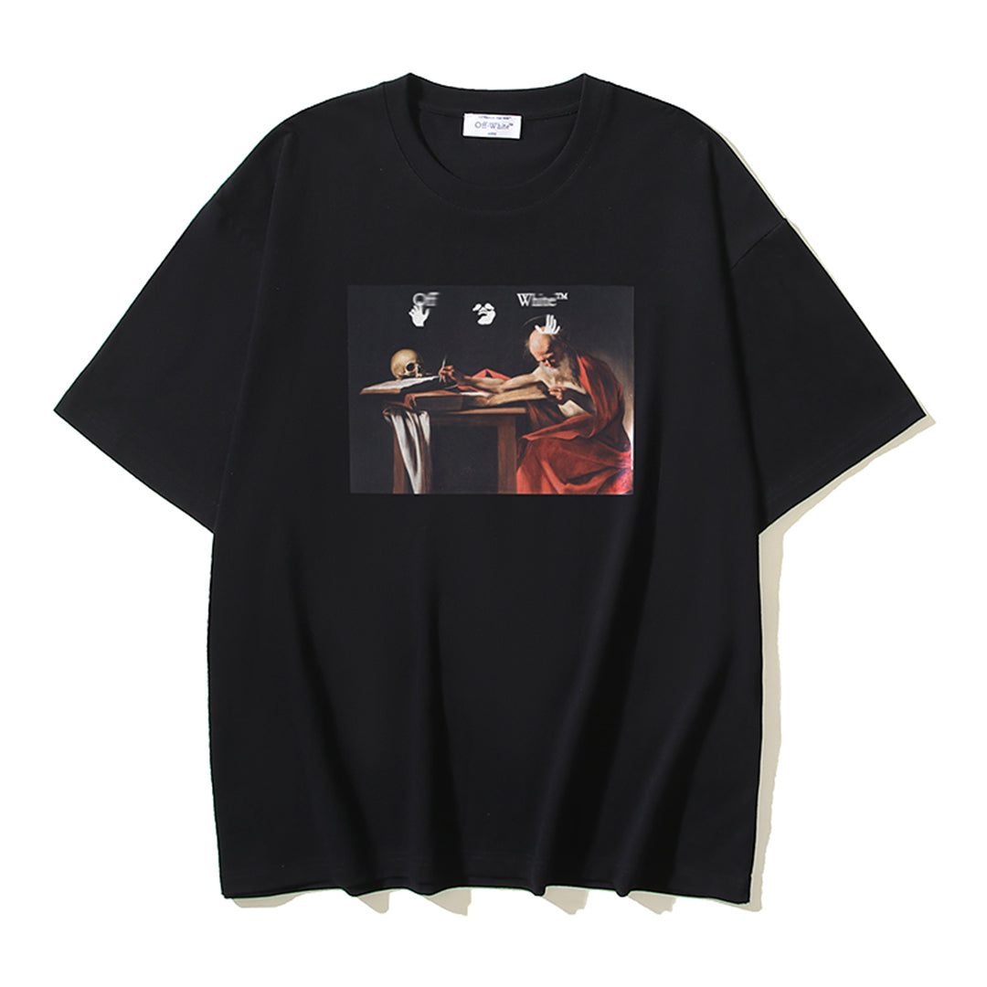 OFF-WHITEJesus Print Cotton T-Shirt