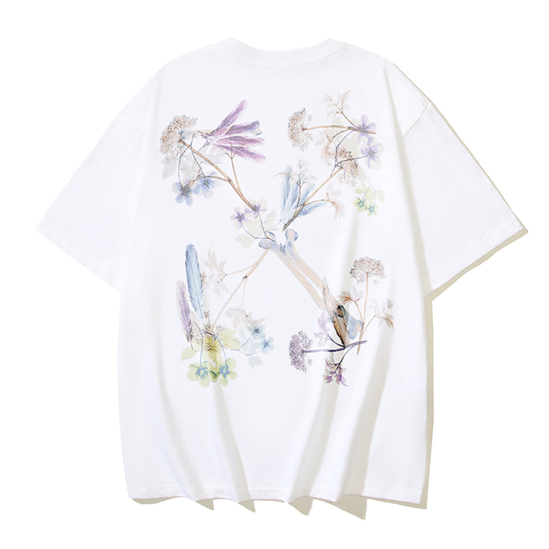 OFF Flowers Print T-shirt