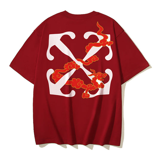 OFF-WHITECloud Print Cotton T-Shirt