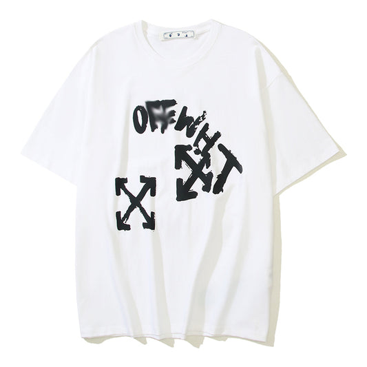 OFF-WHITEPrint Cotton T-Shirt - Versatile Streetwear Essential