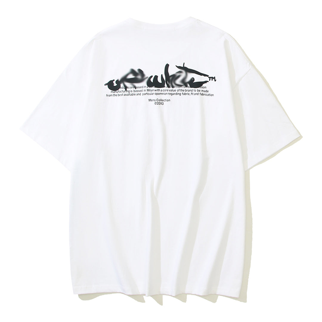 OFF-WHITEPrint Cotton T-Shirt - Versatile Streetwear Essential