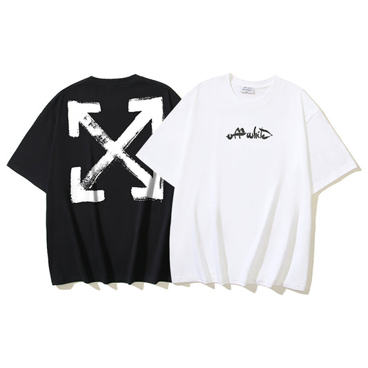 OFF-WHITEArrow Logo Cotton T-Shirt - Signature Black & White