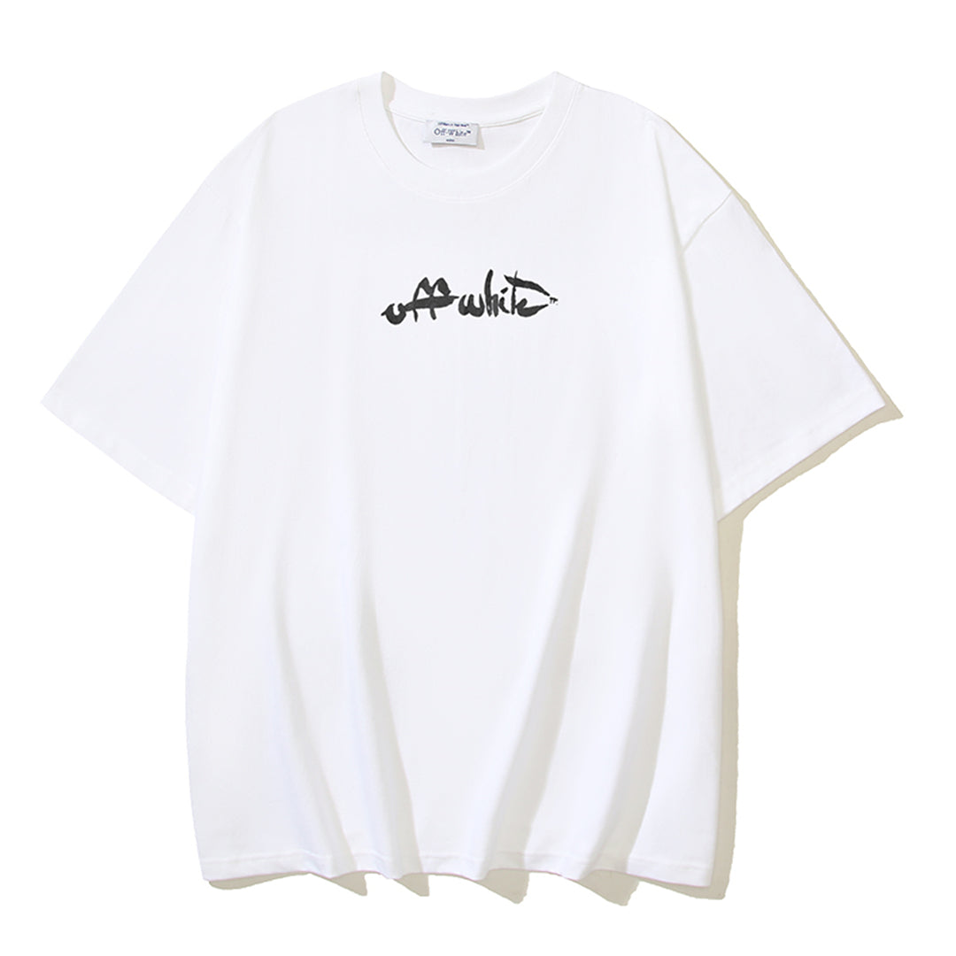 OFF-WHITEArrow Logo Cotton T-Shirt - Signature Black & White