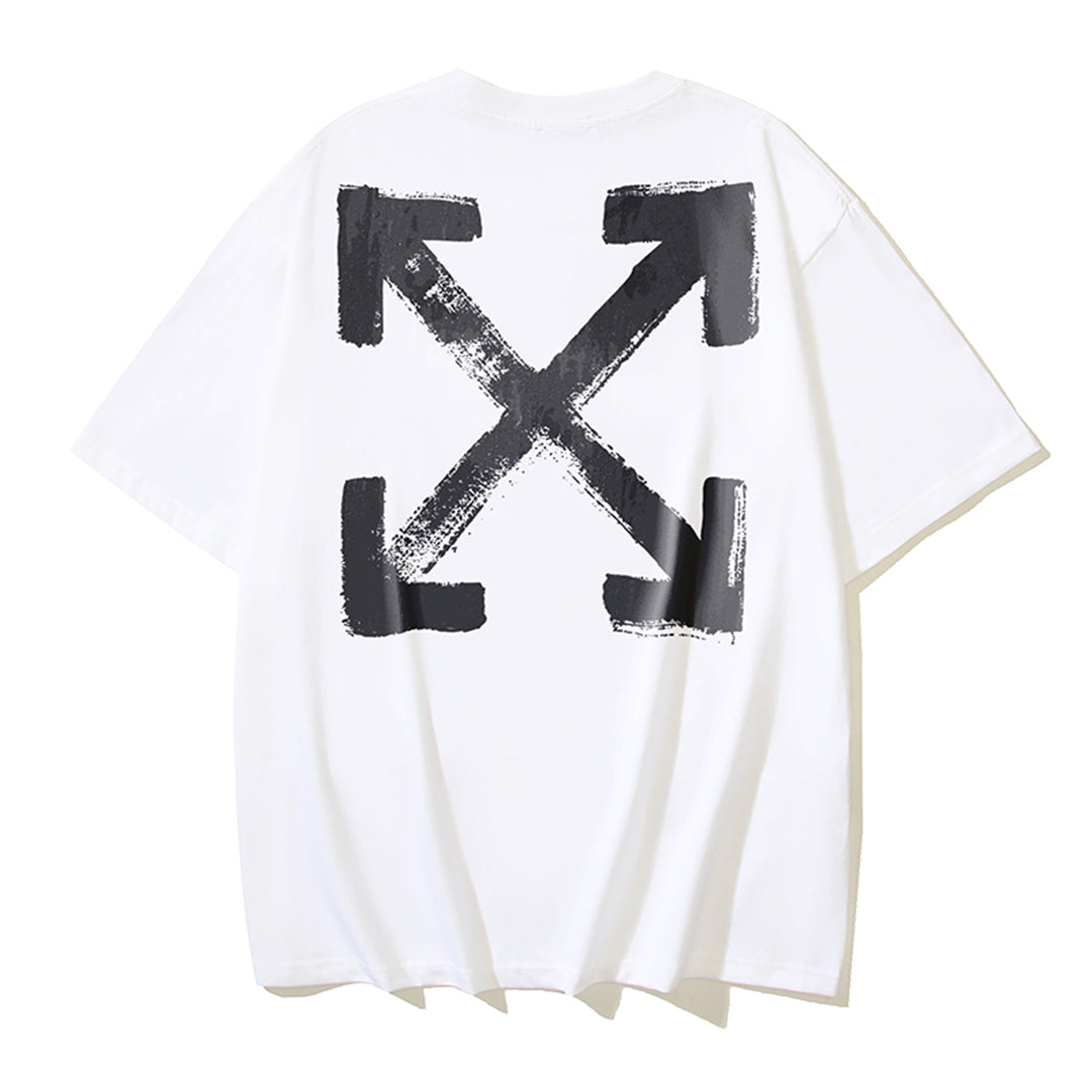 OFF-WHITEArrow Logo Cotton T-Shirt - Signature Black & White
