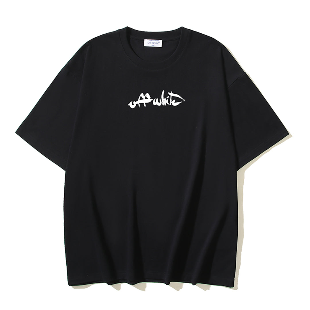 OFF-WHITEArrow Logo Cotton T-Shirt - Signature Black & White