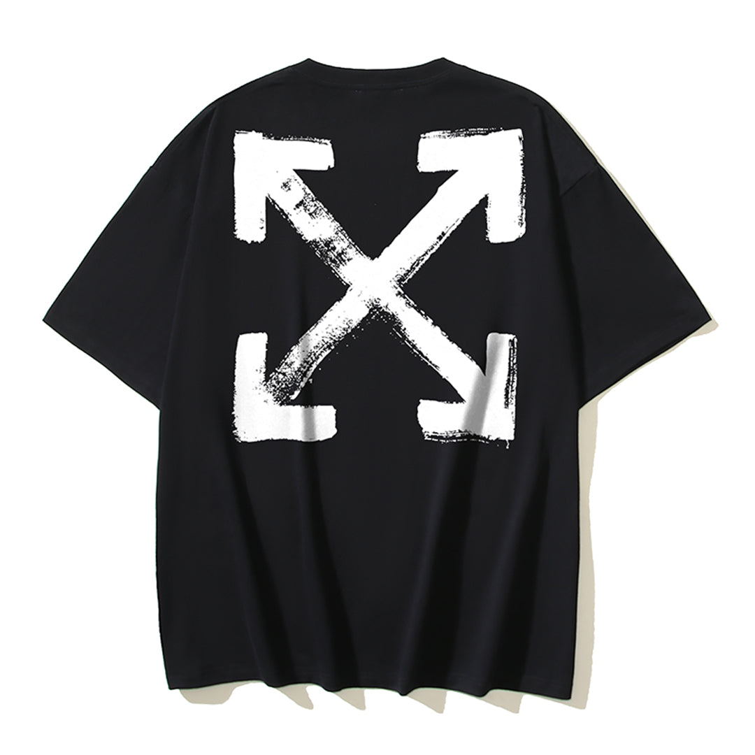 OFF-WHITEArrow Logo Cotton T-Shirt - Signature Black & White