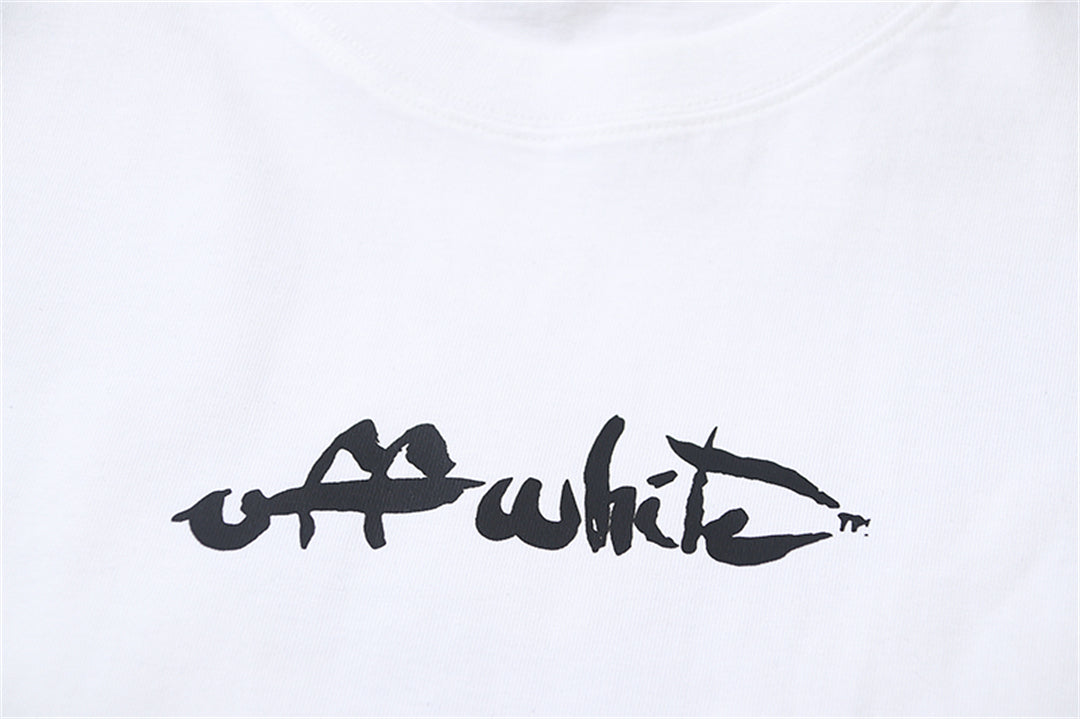 OFF-WHITEArrow Logo Cotton T-Shirt - Signature Black & White