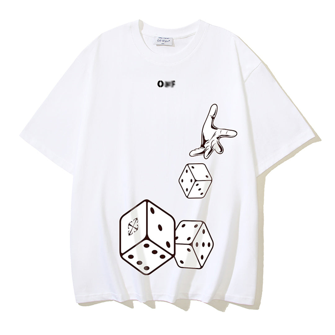 OFF-WHITE Dice Print Cotton T-Shirt