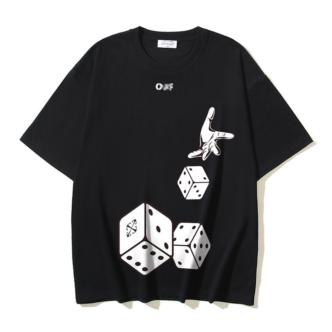 OFF-WHITE Dice Print Cotton T-Shirt