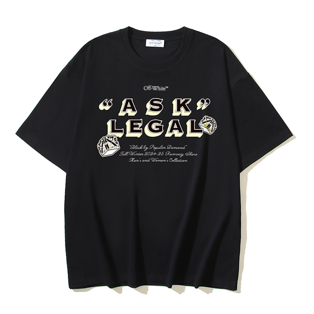OFF-WHITE Logo Print Cotton T-Shirt