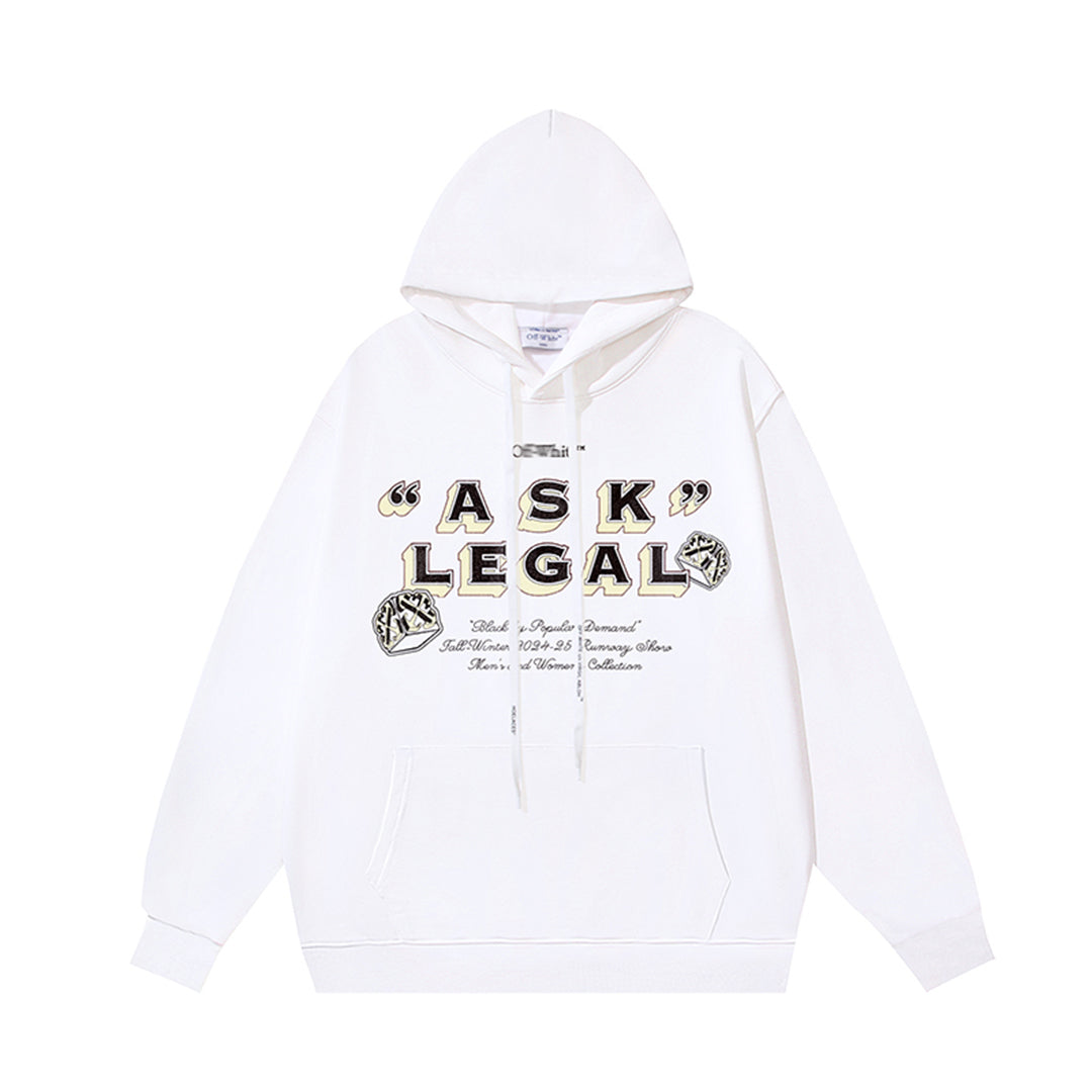 OFF-WHITELogo Print Hoodie - Premium Cotton Streetwear Pullover