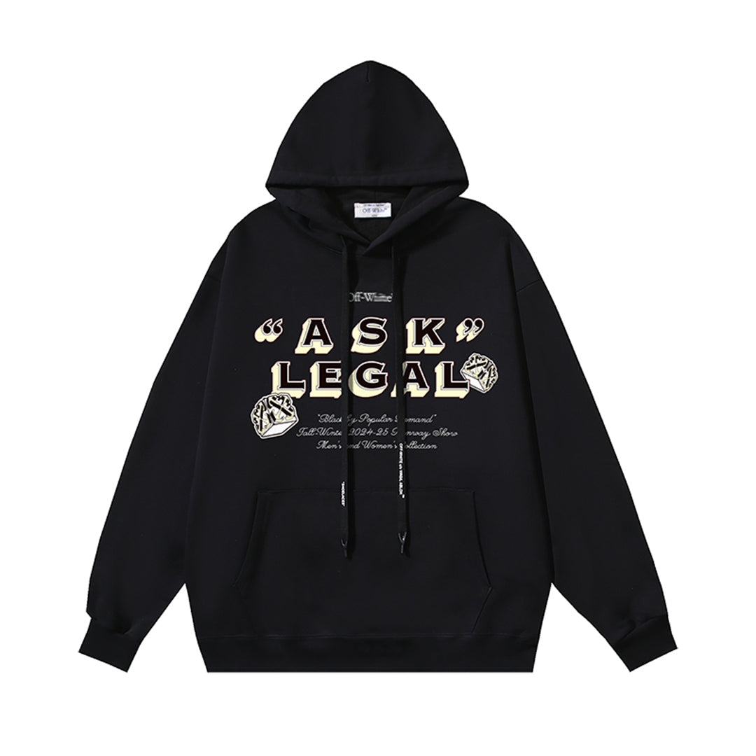 OFF-WHITELogo Print Hoodie - Premium Cotton Streetwear Pullover