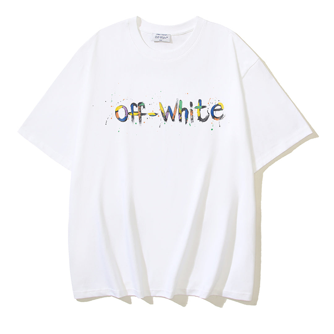 OFF-WHITEPrint Cotton T-Shirt - Casual Streetwear Tee