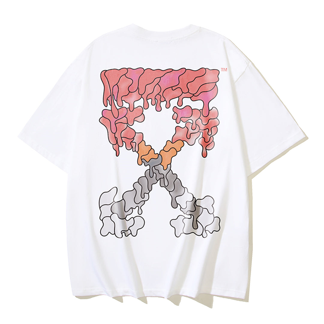 OFF-WHITEPrint Cotton T-Shirt - Colorblock Streetwear Collection