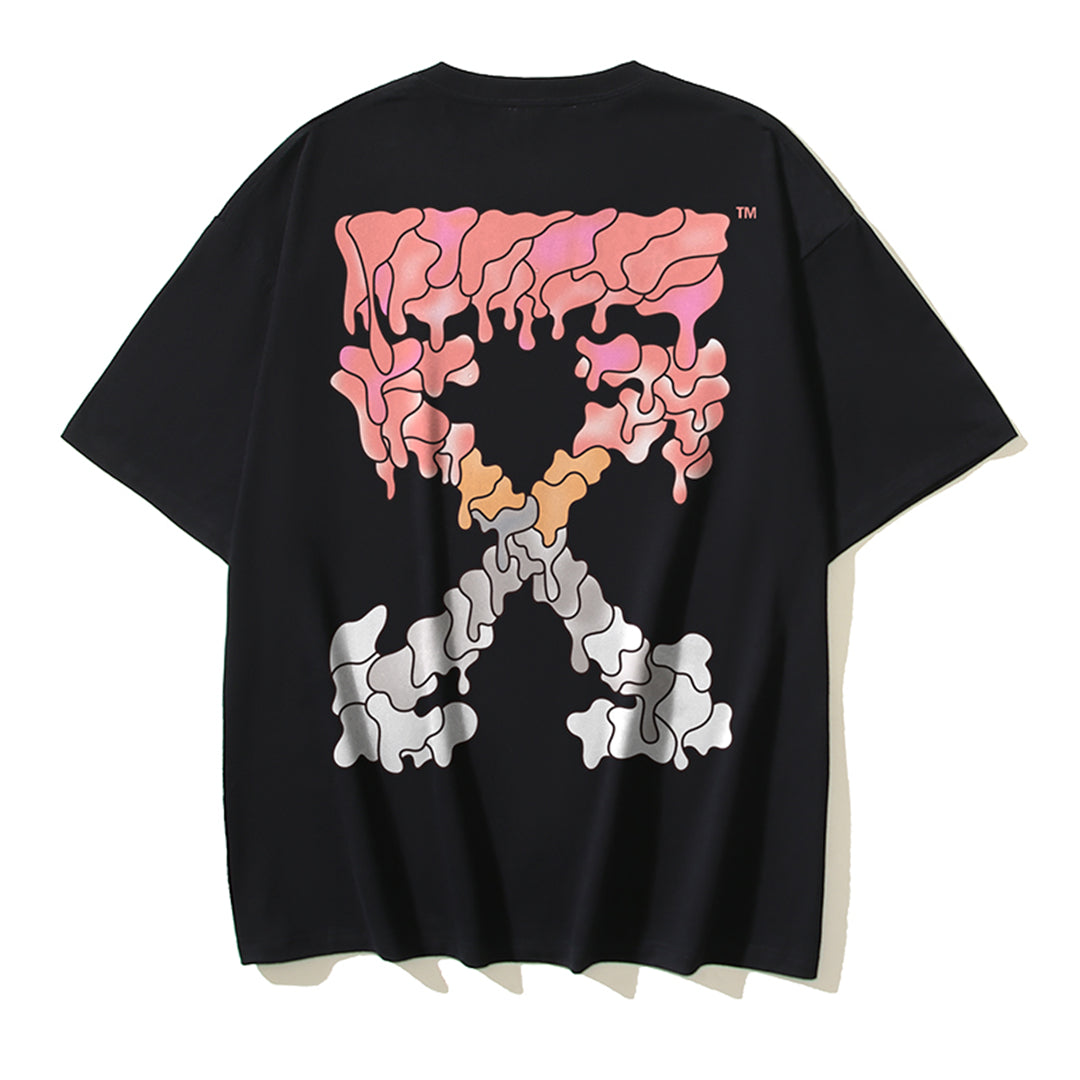 OFF-WHITEPrint Cotton T-Shirt - Colorblock Streetwear Collection