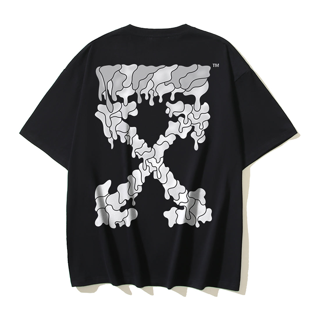 OFF-WHITEPrint Cotton T-Shirt - Colorblock Streetwear Collection