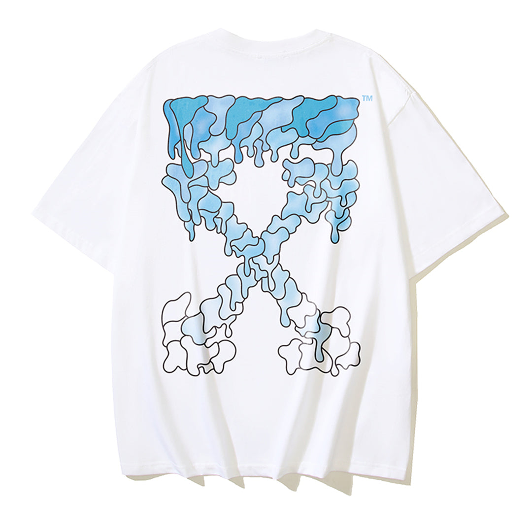 OFF-WHITEPrint Cotton T-Shirt - Colorblock Streetwear Collection