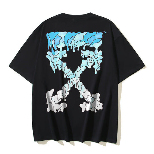 OFF-WHITEPrint Cotton T-Shirt - Colorblock Streetwear Collection
