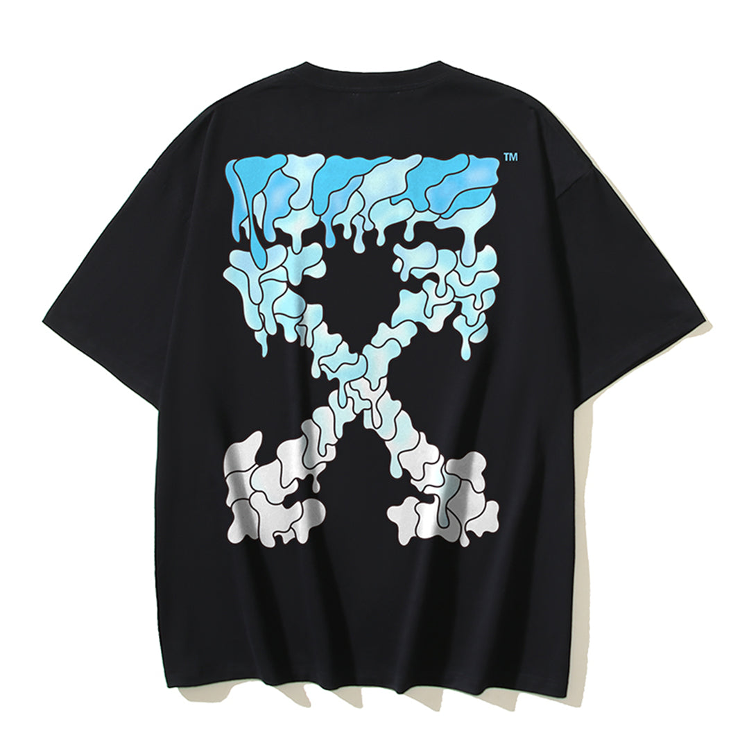 OFF-WHITEPrint Cotton T-Shirt - Colorblock Streetwear Collection