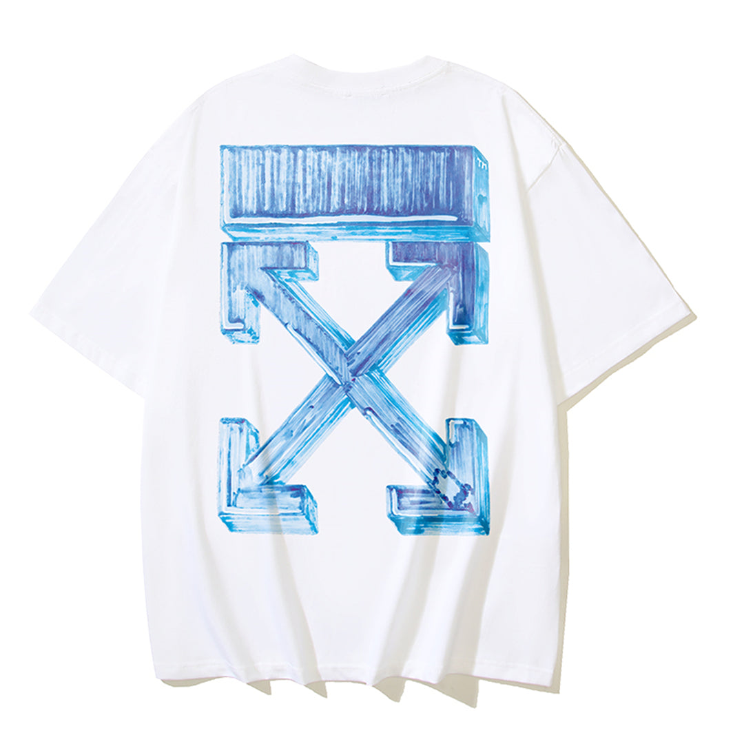 OFF-WHITEPrint Cotton T-Shirt - Dynamic Colorblock Edition