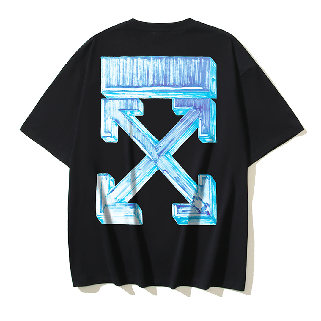 OFF-WHITEPrint Cotton T-Shirt - Dynamic Colorblock Edition