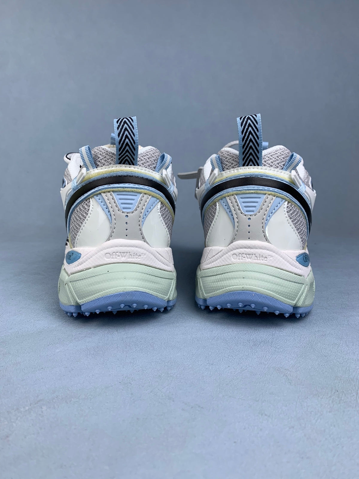 Off-White White and Blue Sneakers