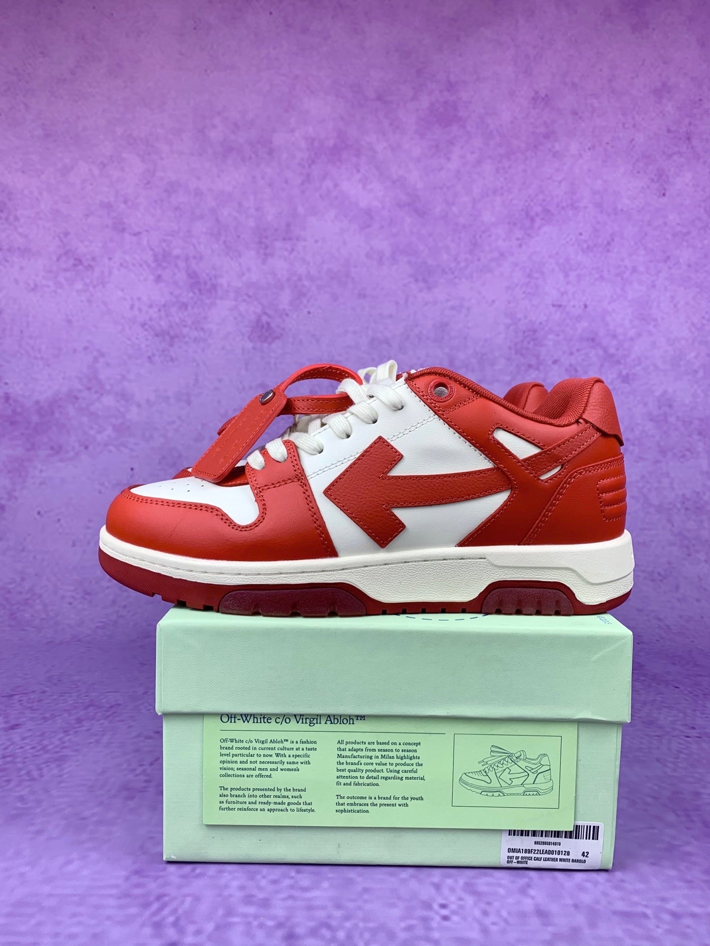 Off-White Red and White Sneakers