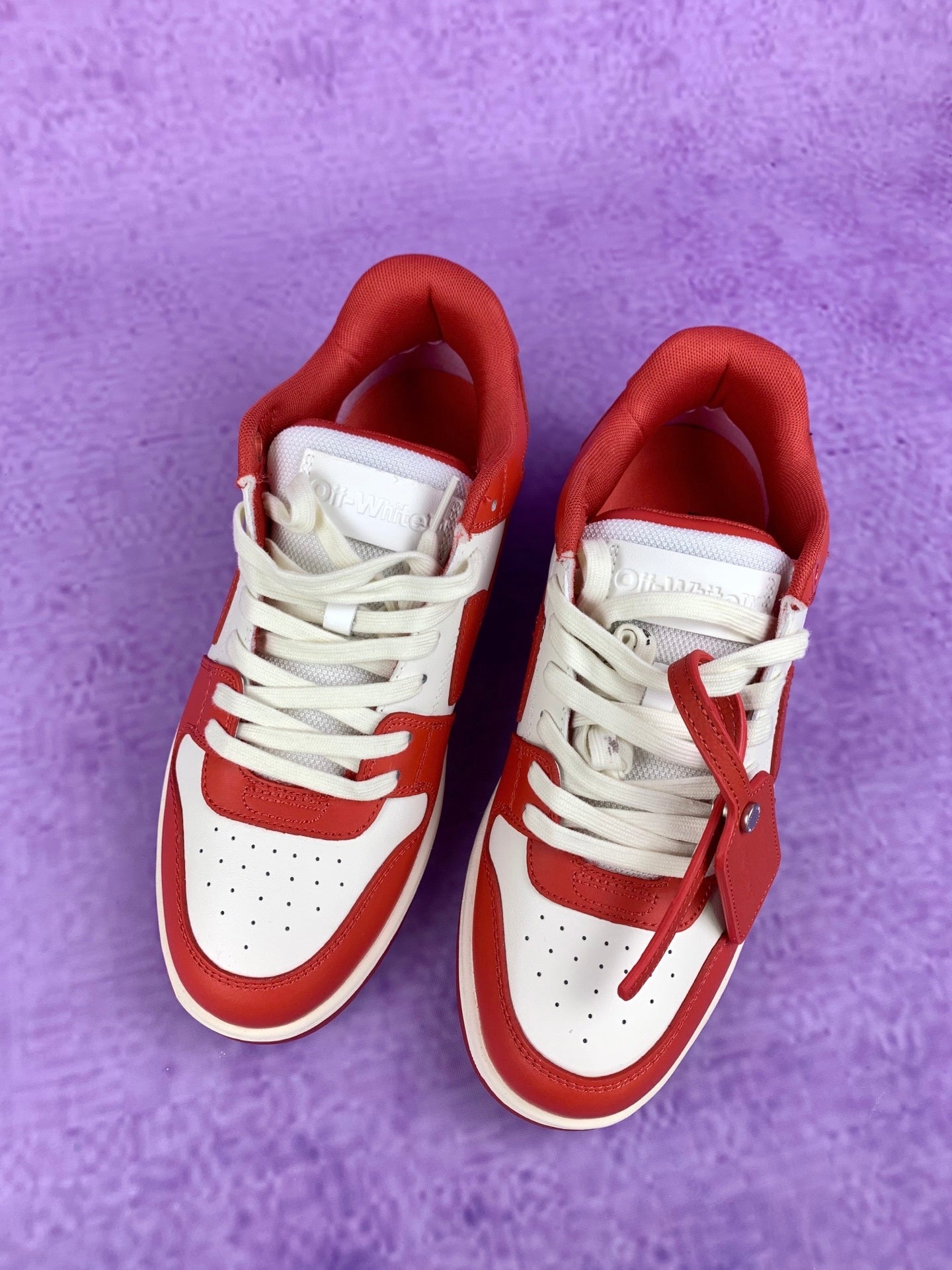 Off-White Red and White Sneakers