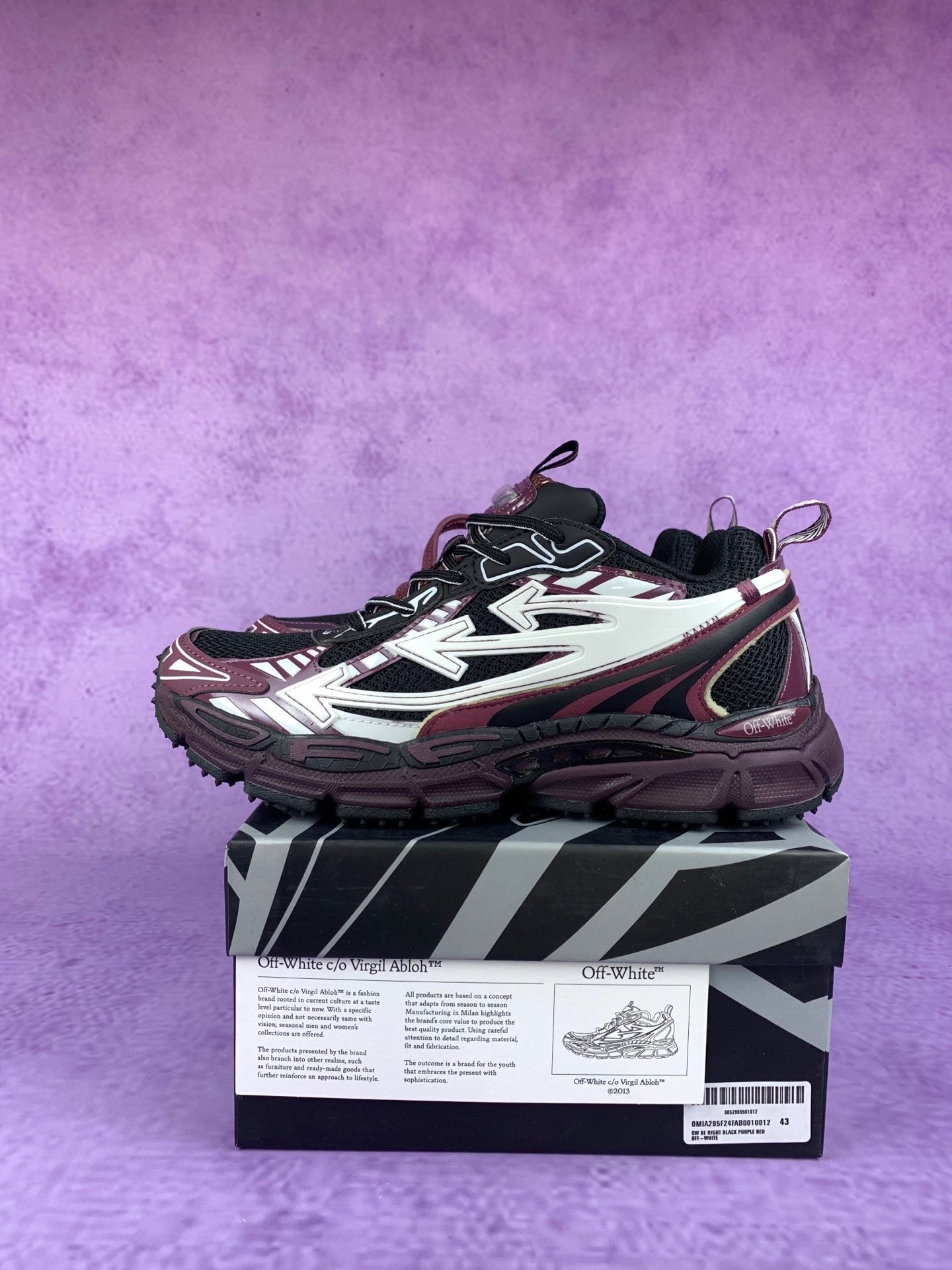Off-White Burgundy Sneakers