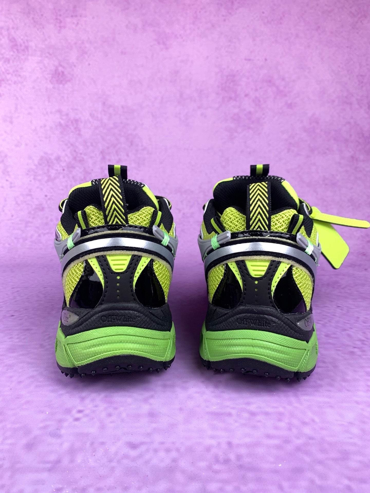 Off-White Black and Green Sneakers