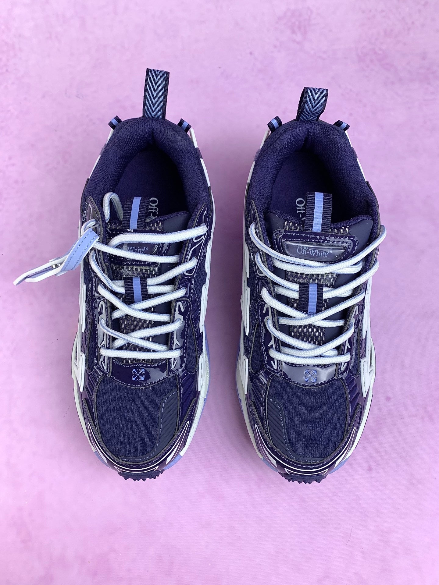 Off-White Navy Blue Arrow Sneakers