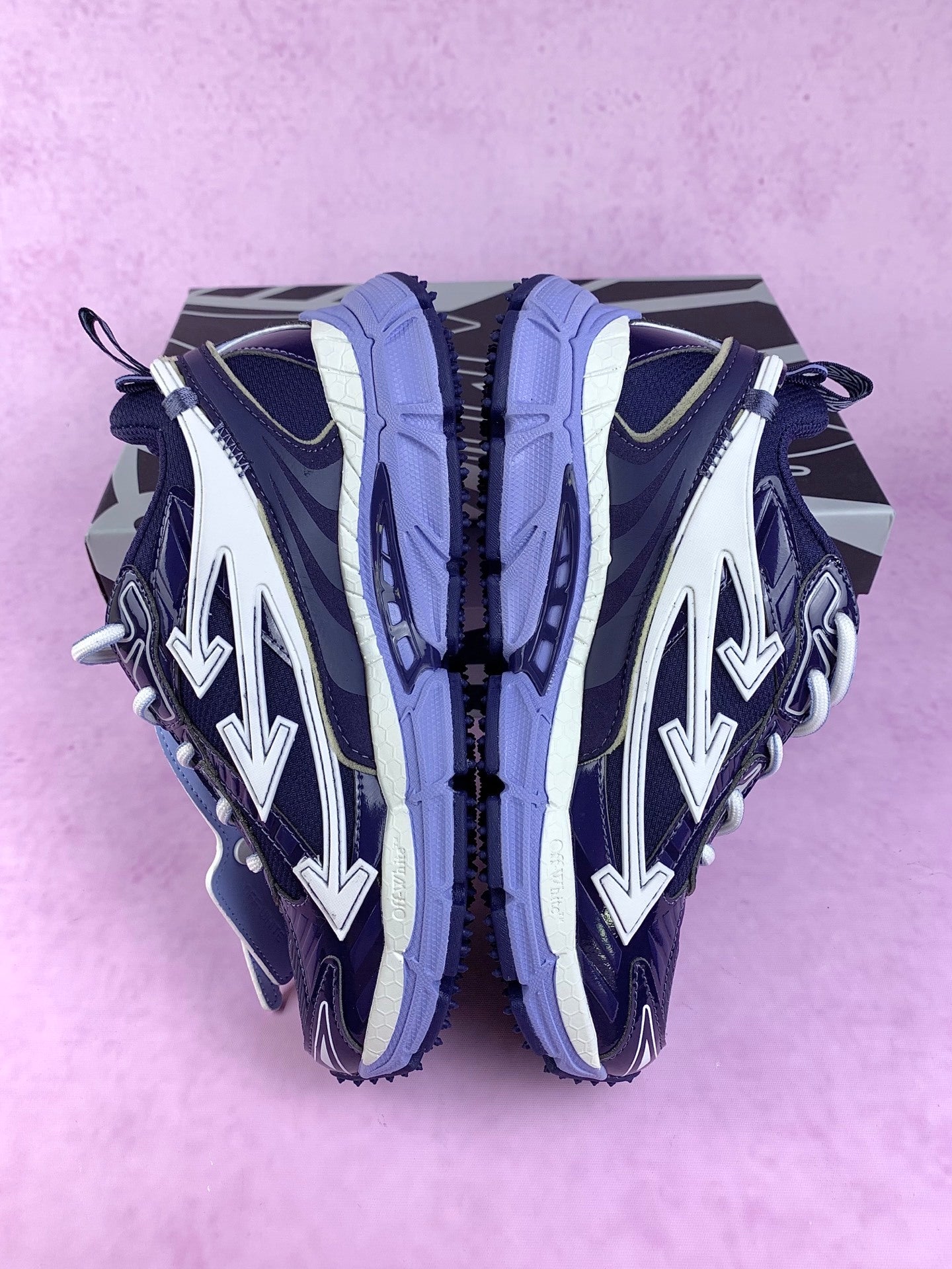Off-White Navy Blue Arrow Sneakers